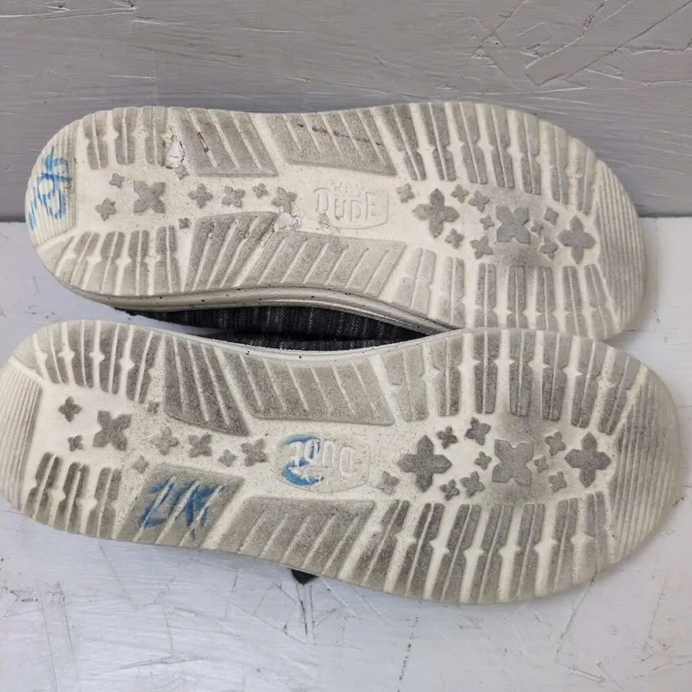Hey Dude Wally Toddler Stretch Black Kids Youth J4 Casual Shoes Slip On